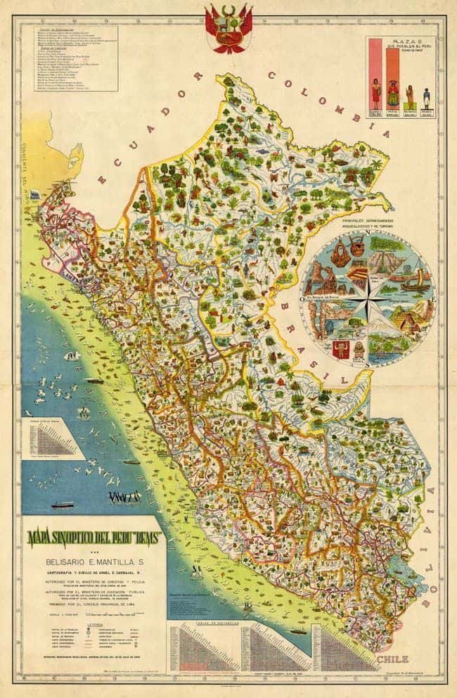 Mapa de Perú 1940